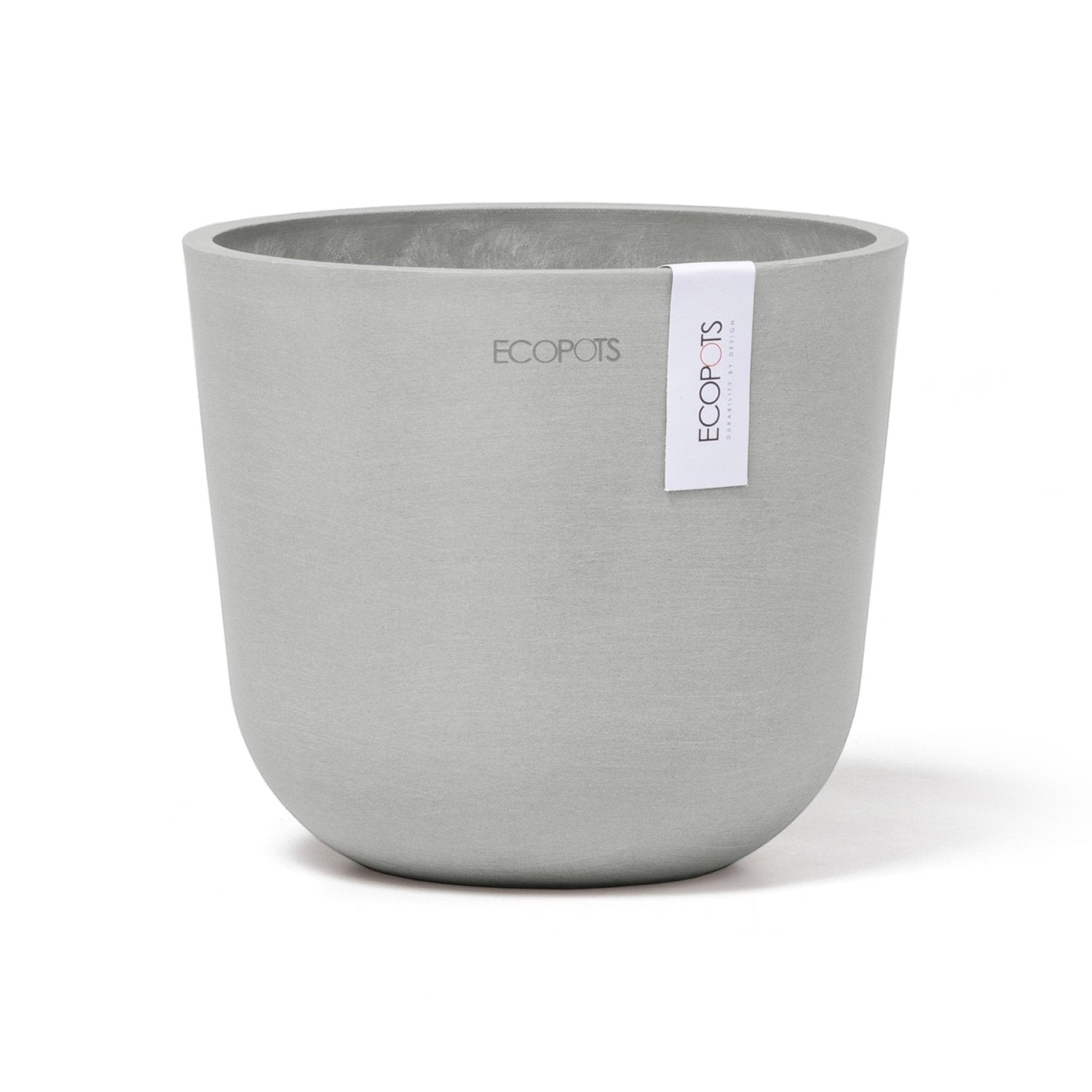 Kukkaruukku - Ecopots - Oslo 16cm valkoharmaa - Ecopotskauppa - Uuden aikakauden kukkaruukku
