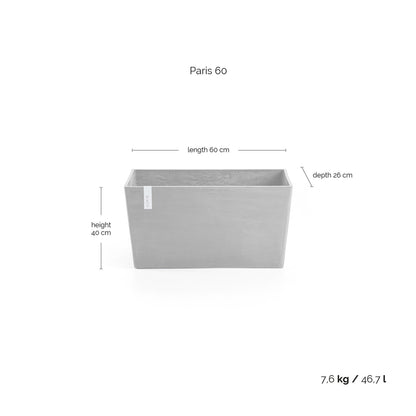 Kukkaruukku - Ecopots - Pariisi 60cm siniharmaa - Ecopotskauppa - Uuden aikakauden kukkaruukku