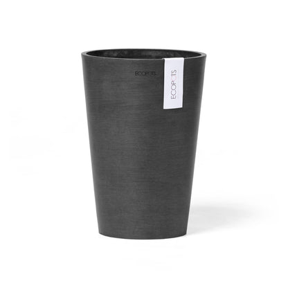 Kukkaruukku - Ecopots - Pisa 21cm tummanharmaa - Ecopotskauppa - Uuden aikakauden kukkaruukku