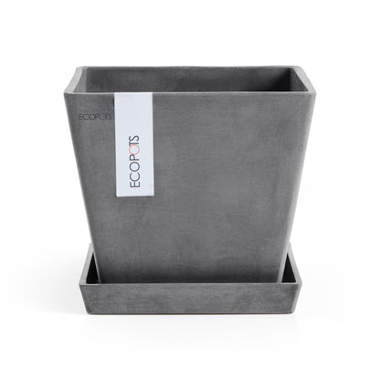 Kukkaruukku - Ecopots - Rotterdam 20cm harmaa - Ecopotskauppa - Uuden aikakauden kukkaruukku