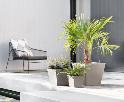 Kukkaruukku - Ecopots - Rotterdam 20cm taupe - Ecopots - Uuden aikakauden kukkaruukku kierrätysmateriaalista