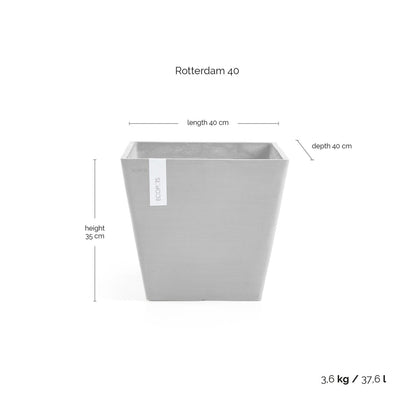 Kukkaruukku - Ecopots - Rotterdam 40cm terracotta - Ecopotskauppa - Uuden aikakauden kukkaruukku