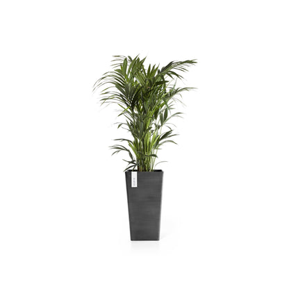 Kukkaruukku - Ecopots - Rotterdam keskikorkea 56cm tummanharmaa - Ecopotskauppa - Uuden aikakauden kukkaruukku