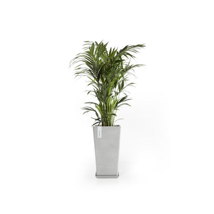 Kukkaruukku - Ecopots - Rotterdam keskikorkea 56cm valkoharmaa - Ecopotskauppa - Uuden aikakauden kukkaruukku