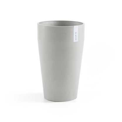 Kukkaruukku - Ecopots - Sankara keskikorkea 55cm valkoharmaa - Ecopotskauppa - Uuden aikakauden kukkaruukku