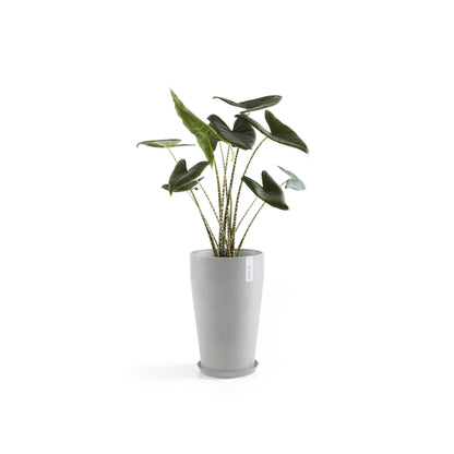Kukkaruukku - Ecopots - Sankara keskikorkea 55cm valkoharmaa - Ecopotskauppa - Uuden aikakauden kukkaruukku