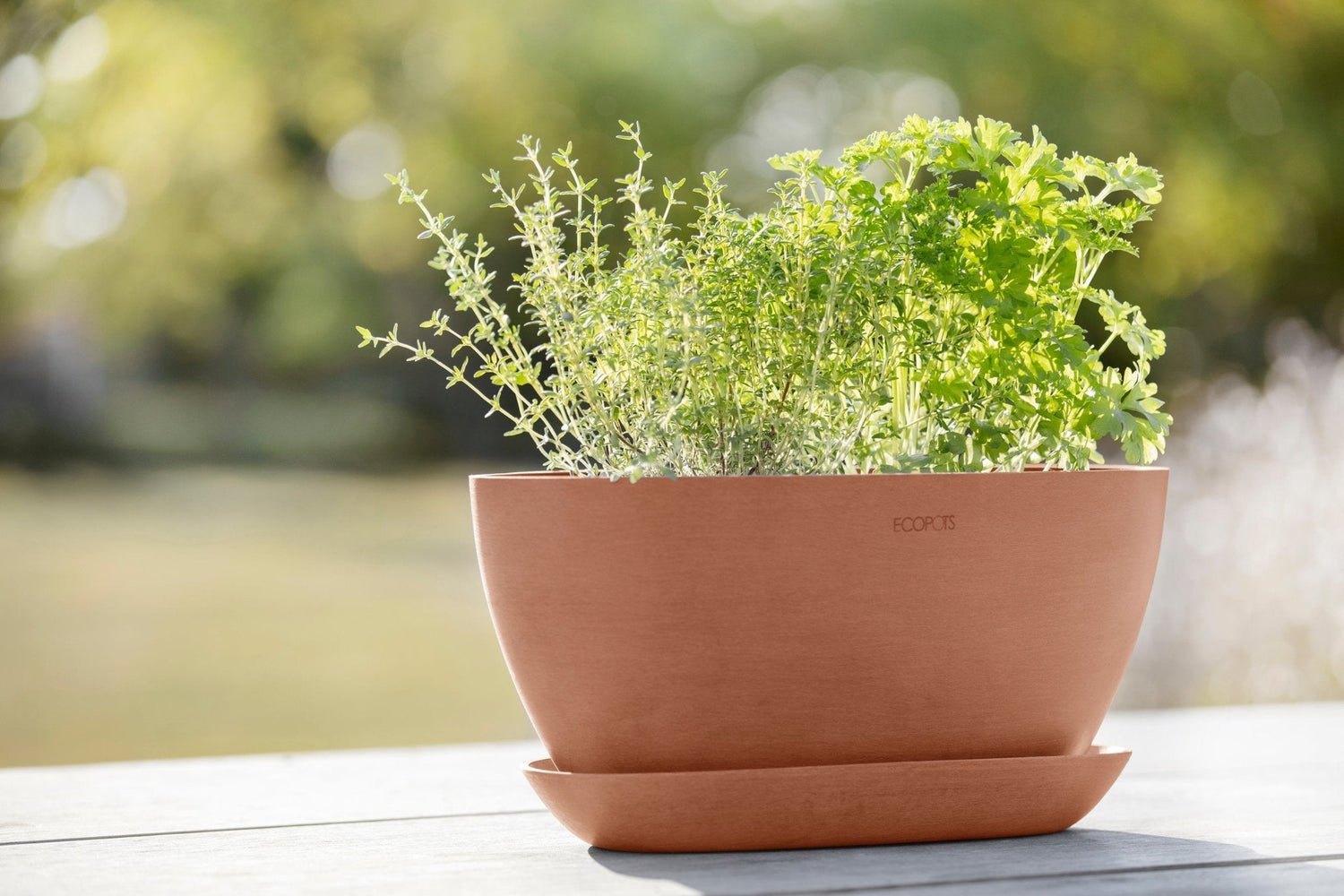 Kukkaruukku - Ecopots - Sofia 30cm terracotta - Ecopots - Uuden aikakauden kukkaruukku kierrätysmateriaalista