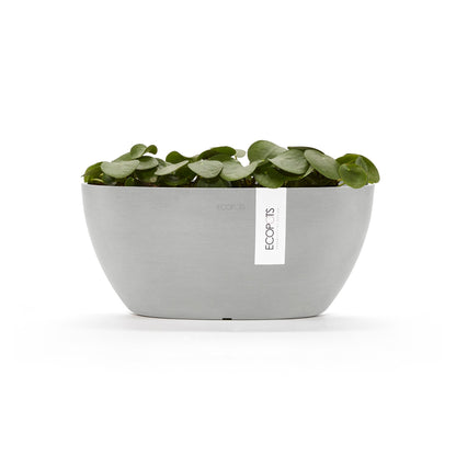 Kukkaruukku - Ecopots - Sofia 30cm valkoharmaa - Ecopotskauppa - Uuden aikakauden kukkaruukku