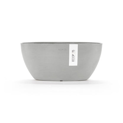 Kukkaruukku - Ecopots - Sofia 30cm valkoharmaa - Ecopotskauppa - Uuden aikakauden kukkaruukku
