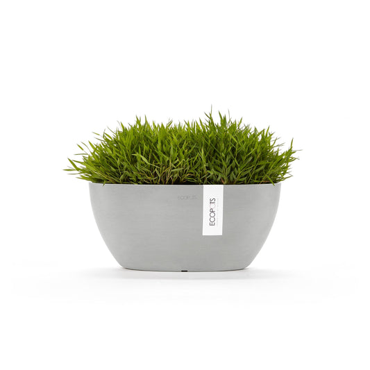 Kukkaruukku - Ecopots - Sofia 30cm valkoharmaa - Ecopotskauppa - Uuden aikakauden kukkaruukku