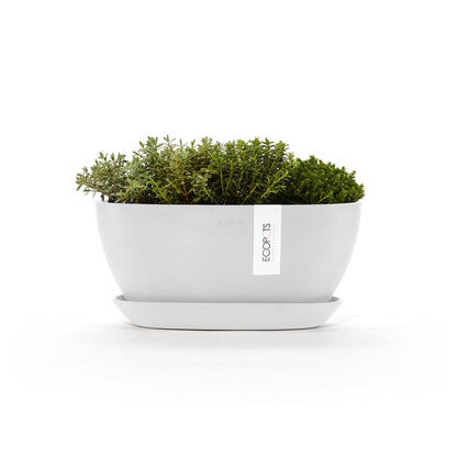 Kukkaruukku - Ecopots - Sofia 30cm valkoinen - Ecopotskauppa - Uuden aikakauden kukkaruukku
