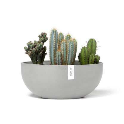 Kukkaruukku - Ecopots - Sofia 43cm valkoharmaa - Ecopotskauppa - Uuden aikakauden kukkaruukku
