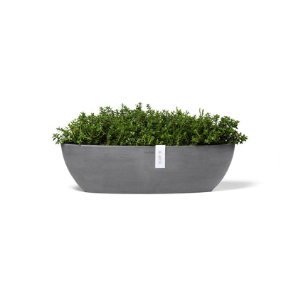 Kukkaruukku - Ecopots - Sofia pitkä 56cm harmaa - Ecopotskauppa - Uuden aikakauden kukkaruukku