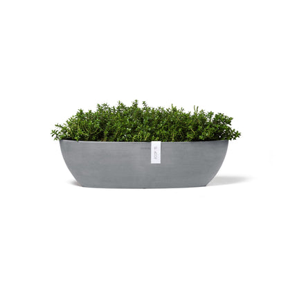 Kukkaruukku - Ecopots - Sofia pitkä 56cm siniharmaa - Ecopotskauppa - Uuden aikakauden kukkaruukku