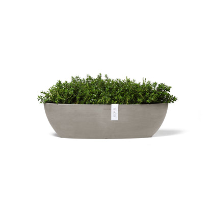 Kukkaruukku - Ecopots - Sofia pitkä 56cm taupe - Ecopotskauppa - Uuden aikakauden kukkaruukku