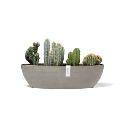 Kukkaruukku - Ecopots - Sofia pitkä 56cm taupe - Ecopotskauppa - Uuden aikakauden kukkaruukku