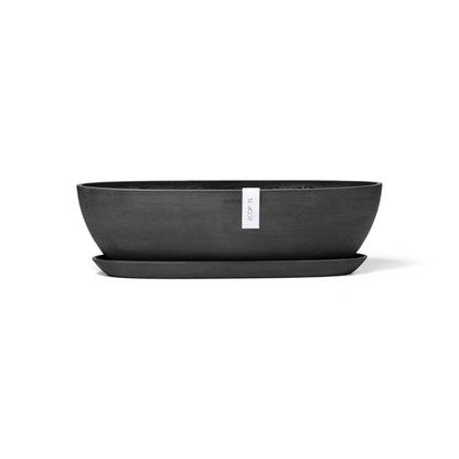Kukkaruukku - Ecopots - Sofia pitkä 56cm tummanharmaa - Ecopotskauppa - Uuden aikakauden kukkaruukku