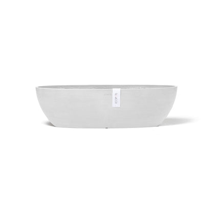 Kukkaruukku - Ecopots - Sofia pitkä 56cm valkoinen - Ecopotskauppa - Uuden aikakauden kukkaruukku