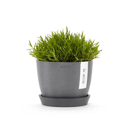 Kukkaruukku - Ecopots - Tukholma 16cm harmaa - Ecopotskauppa - Uuden aikakauden kukkaruukku