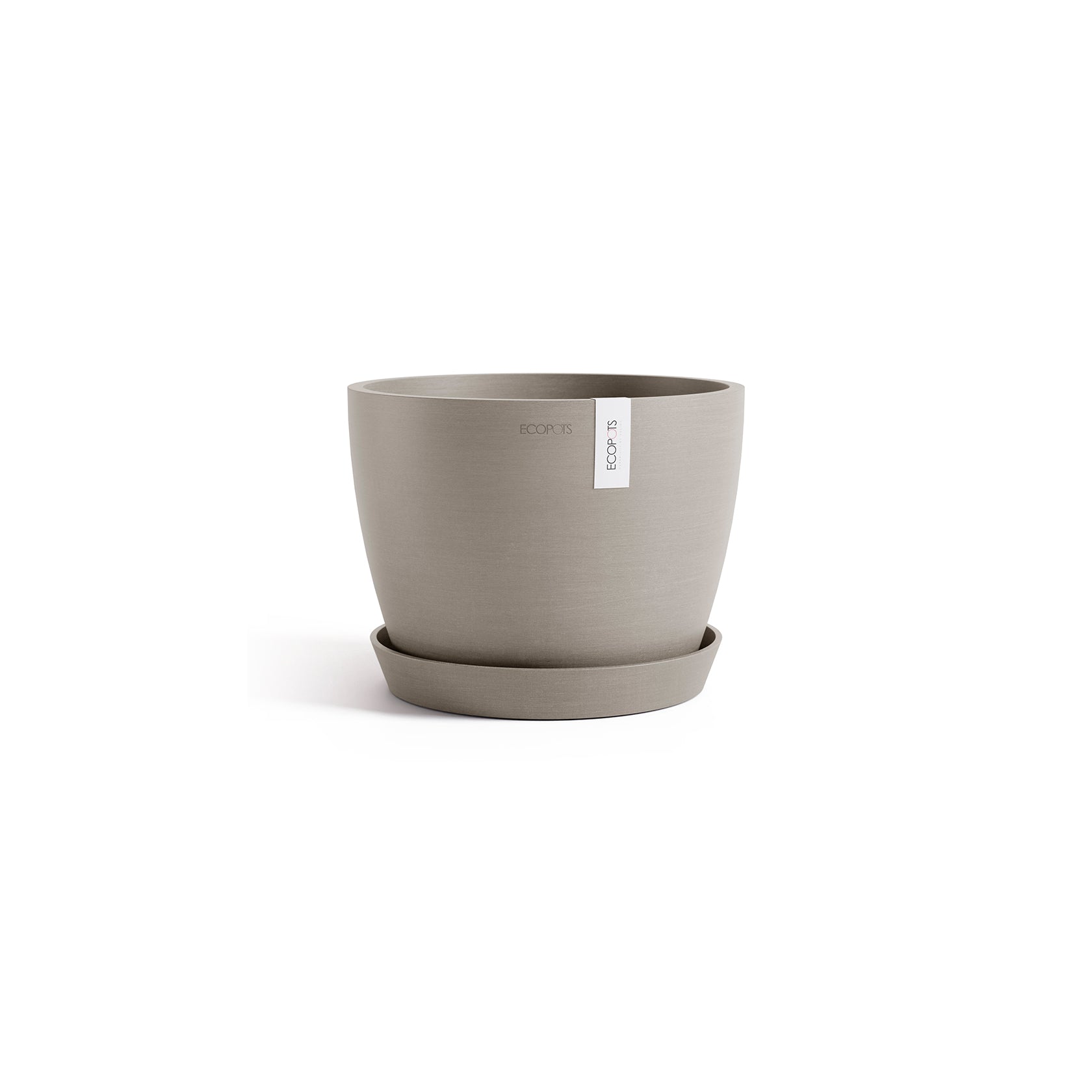 Kukkaruukku - Ecopots - Tukholma 24cm taupe - Ecopotskauppa - Uuden aikakauden kukkaruukku