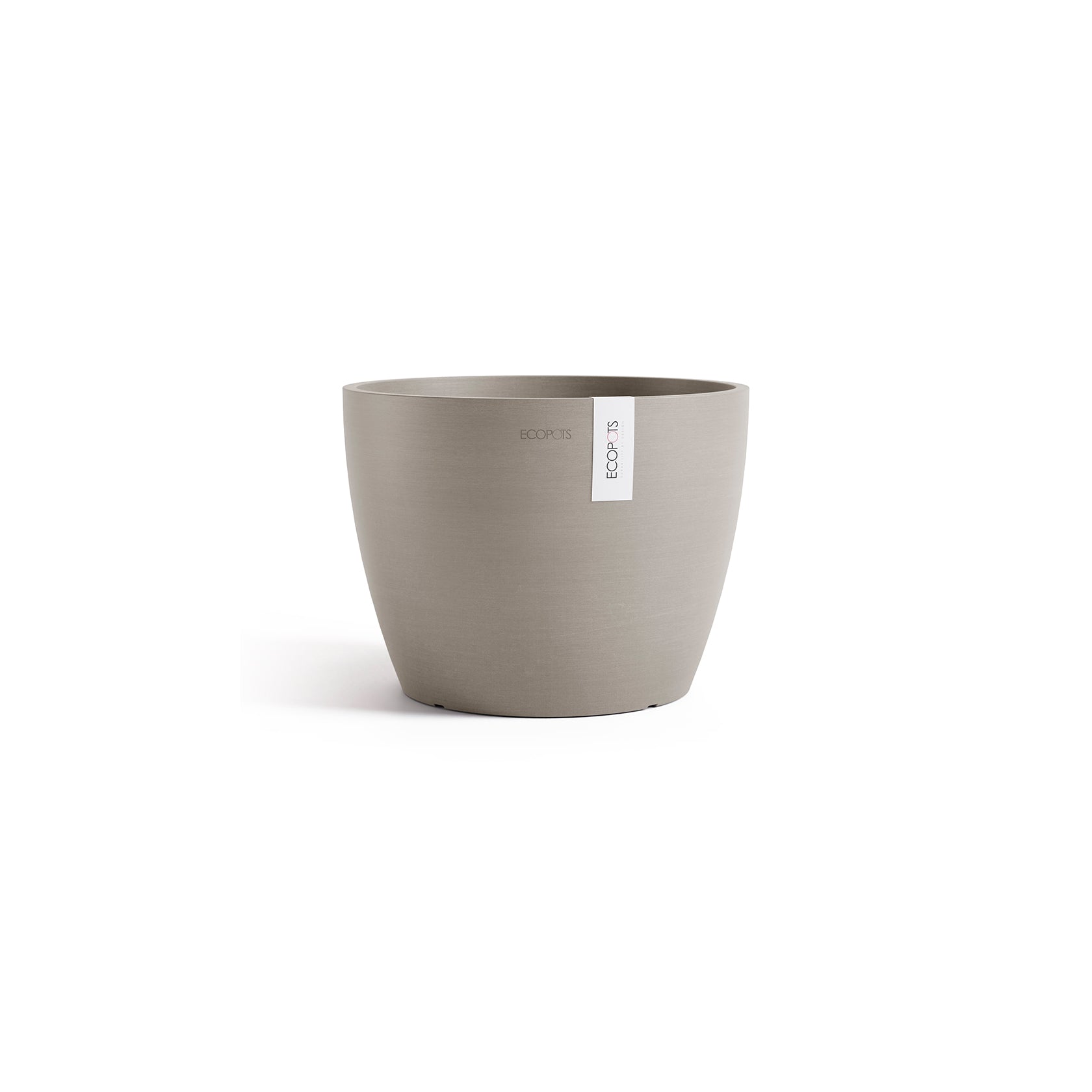 Kukkaruukku - Ecopots - Tukholma 31cm taupe - Ecopotskauppa - Uuden aikakauden kukkaruukku