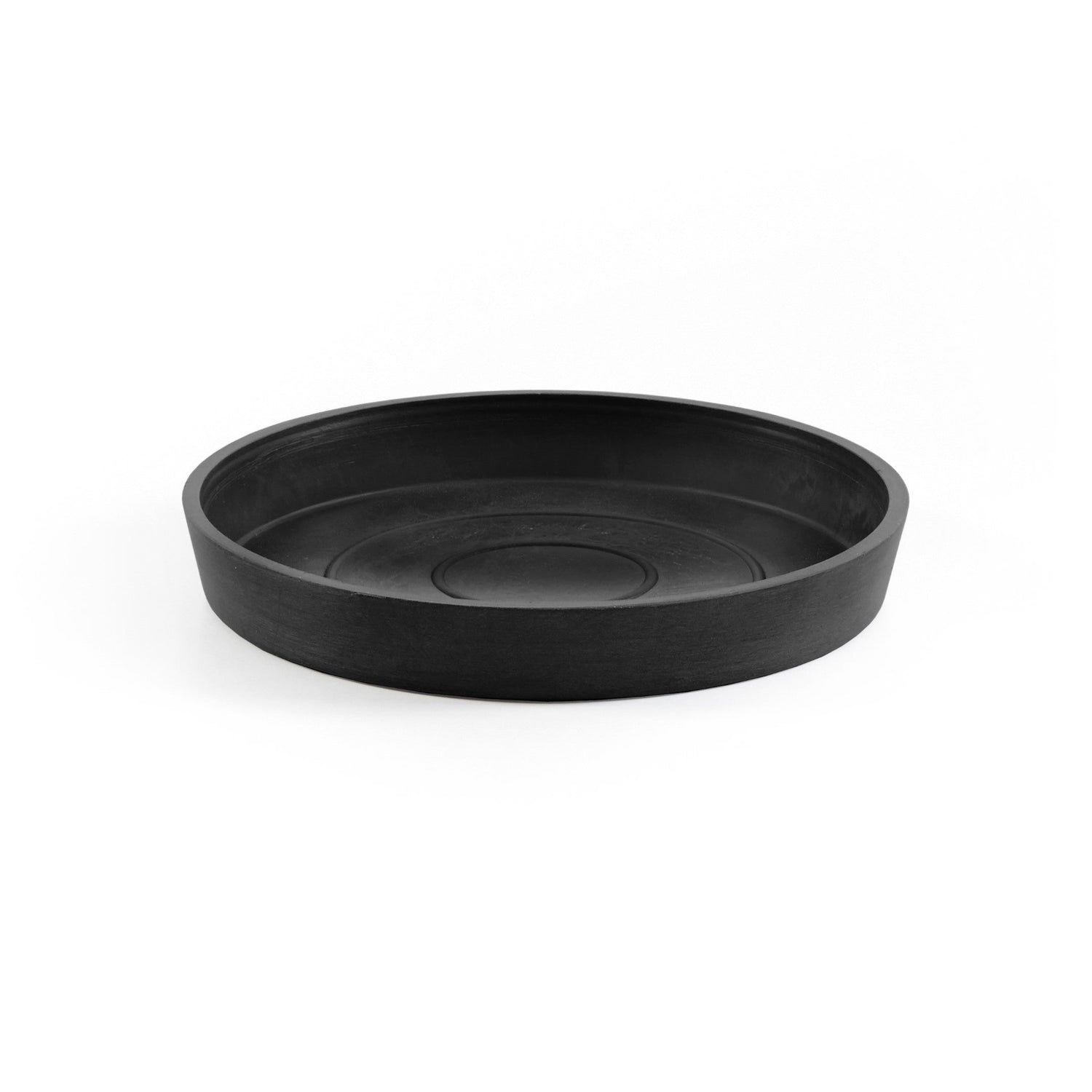 Kukkaruukku - Ecopots - Tukholma aluslautanen 15cm tummanharmaa - Ecopotskauppa - Uuden aikakauden kukkaruukku