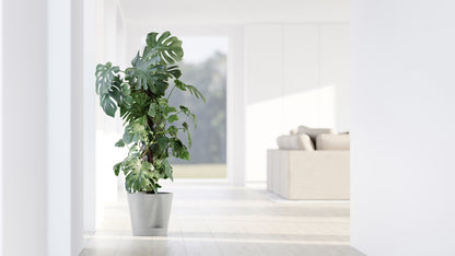 Kukkaruukku - Ecopots - Venetsia 2.0 40cm valkoharmaa - Ecopotskauppa - Uuden aikakauden kukkaruukku