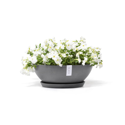 Kukkaruukku - Ecopots - Vienna 50cm harmaa - Ecopotskauppa - Uuden aikakauden kukkaruukku